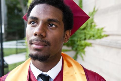 Vernon Fleming, Oberlin student and alum of the UChicago Charter School Woodlawn Campus