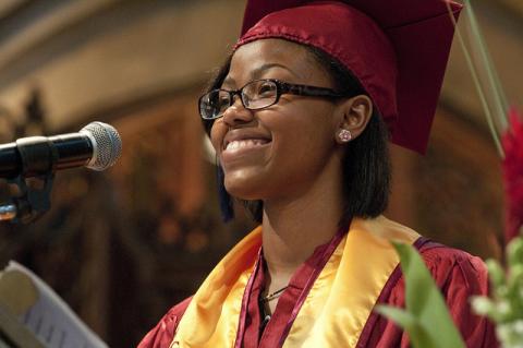 Keanya Jackson, Valedictorian of UChicago Charter School 2012